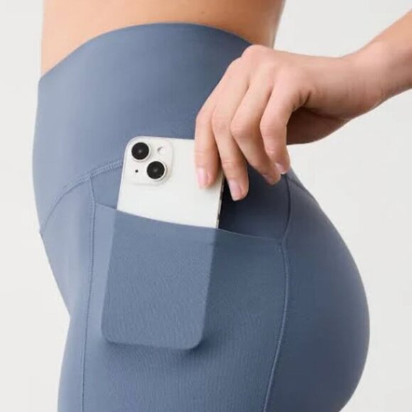 Athleta Women's Salutation Stash High Rise Flare Pants in Shadow Blue, size XL - Picture 3 of 13